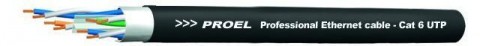 PROEL CAT6 nem árnyékolt kábel 6,2mm fekete PROEL CAT6 nem árnyékolt kábel 6,2mm fekete