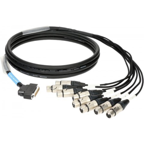 Klotz LAWO D-Sub 25p papa pipa - 8 x XLR 3p mama 8 csatornás digitális loom - in - 8m