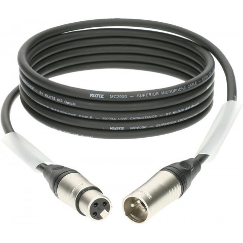 Klotz M2 mikrofonkábel nagy kiszerelésben (10 db) XLR 3p mama/papa Klotz csatlakozók - 3m