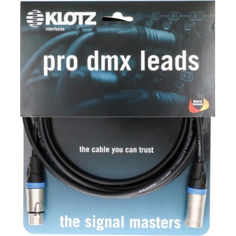 Klotz OT2000 ultra flexibilis DMX kábel XLR 3p mama/papa nikkel Klotz csatlakozók - 10m