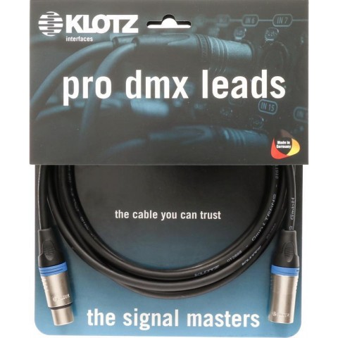 Klotz OT2000 ultra flexibilis DMX kábel XLR 5p mama/papa nikkel (3 pin bekötve) Klotz - 3m