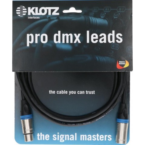 Klotz OT206YS dupla árnyékolt DMX kábel XLR 5p mama/papa nikkel (3 pin bekötve) Klotz - 2m
