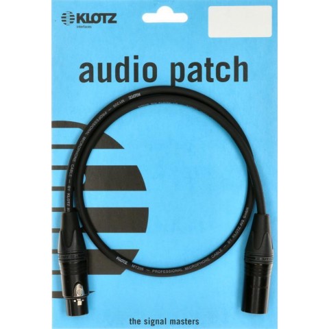 Klotz M1 pro mikrofonkábel XLR 3p mama/papa Neutrik csatlakozók - 0,5m