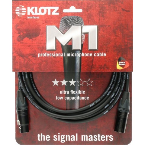 Klotz M1 pro mikrofonkábel XLR 3p mama/papa Neutrik csatlakozók - 7,5m