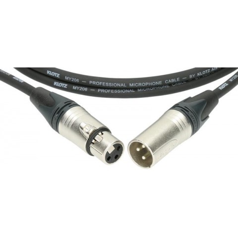 Klotz M1 pro mikrofonkábel XLR 3p mama/papa Neutrik csatlakozók - 0,5m