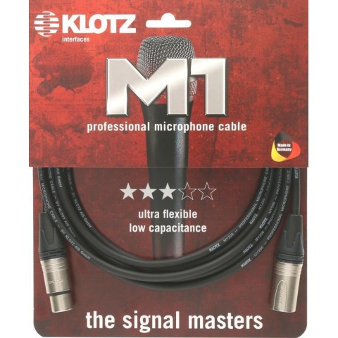 Klotz M1 pro mikrofonkábel XLR 3p mama/papa Neutrik csatlakozók - 5m