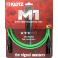 Klotz M1 pro mikrofonkábel XLR 3p mama/papa fekete Neutrik csatlakozók - 1m
