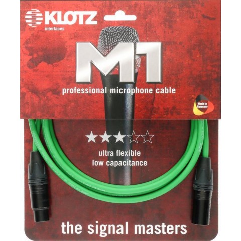 Klotz M1 pro mikrofonkábel XLR 3p mama/papa fekete Neutrik csatlakozók - 15m