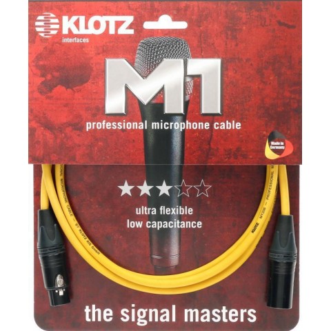 Klotz M1 pro mikrofon kábel XLR 3p mama/papa fekete Neutrik csatlakozók - 2m