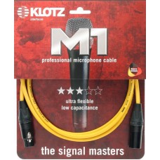 Klotz M1 pro mikrofonkábel XLR 3p mama/papa fekete Neutrik csatlakozók - 3m