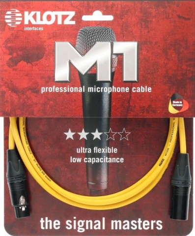 Klotz M1 pro mikrofonkábel XLR 3p mama/papa fekete Neutrik csatlakozók - 7,5m