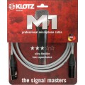 Klotz M1 pro mikrofon kábel XLR 3p mama/papa fekete Neutrik csatlakozók - 2m