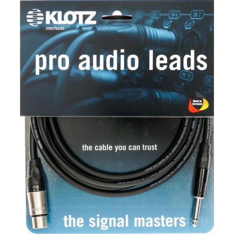 Klotz pro analóg audiokábel - aszimmetrikus Klotz XLR-rel szimmetrikus jack dugóhoz - 5m