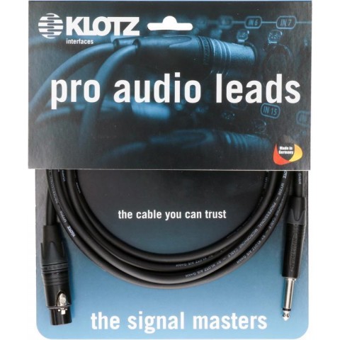 Klotz pro analóg audiokábel - aszimmetrikus Neutrik XLR - aszimmetrikus Jack - 0,2m