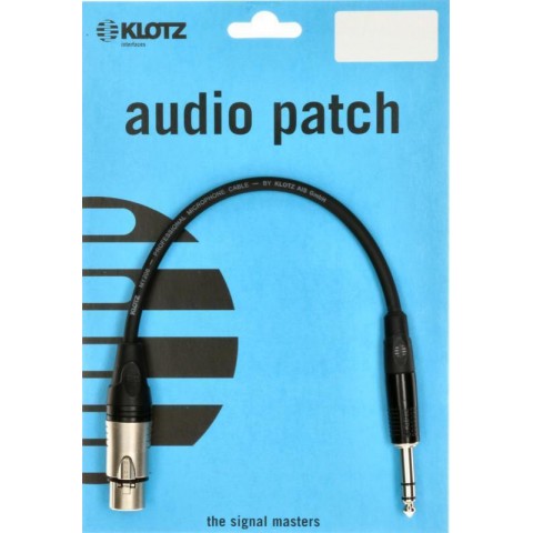 Klotz pro analóg audiokábel - szimmetrikus Klotz XLR-rel szimmetrikus jack dugóhoz - 0,3m