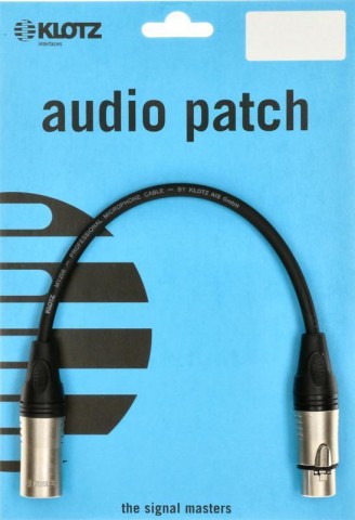 Klotz M1 pro mikrofonkábel XLR 3p mama/papa Klotz csatlakozók - 0,3m