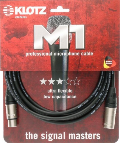 Klotz M1 pro mikrofon kábel XLR 3p mama/papa Klotz csatlakozók - 2m