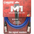Klotz M1 pro mikrofon kábel XLR 3p mama/papa nikkel Klotz csatlakozók - 1m