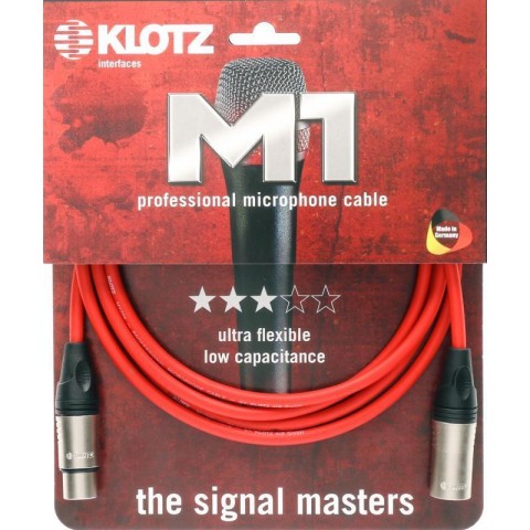 Klotz M1 pro mikrofonkábel XLR 3p mama/papa nikkel Klotz csatlakozók - 7,5m