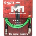 Klotz M1 pro mikrofonkábel XLR 3p mama/papa nikkel Klotz csatlakozók - 3m