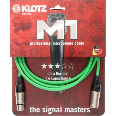 Klotz M1 pro mikrofonkábel XLR 3p mama/papa nikkel Klotz csatlakozók - 20m