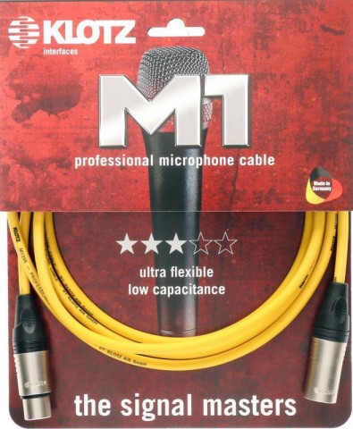Klotz M1 pro mikrofonkábel XLR 3p mama/papa nikkel Klotz csatlakozók - 20m