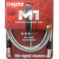 Klotz M1 pro mikrofonkábel XLR 3p mama/papa nikkel Klotz csatlakozók - 3m