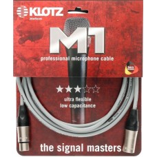 Klotz M1 pro mikrofonkábel XLR 3p mama/papa nikkel Klotz csatlakozók - 5m