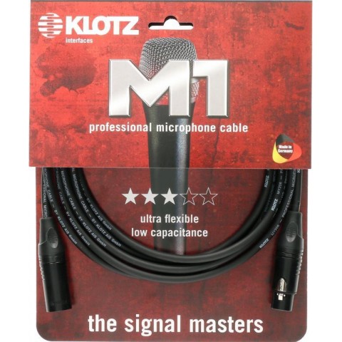 Klotz M1 pro mikrofon kábel XLR 3p mama/papa Klotz csatlakozók - 1m