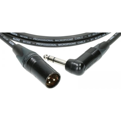 Klotz pro analóg audiokábel - szimmetrikus Neutrik XLR papa - szimmetrikus pipa Jack - 10m