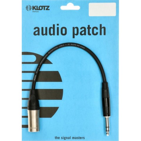 Klotz pro analóg audiokábel - Klotz szimmetrikus XLR papa - szimmetrikus jack dugóhoz - 0,3m