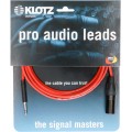 Klotz szimmetrikus kis telefon patch kábel - piros TT Bantam - XLR 3p papa - 7,5m
