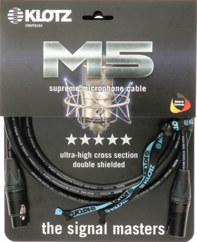Klotz M5 supreme mikrofonkábel dupla árnyékolással és Neutrik XLR-rel - 3m Klotz M5 supreme mikrofonkábel dupla árnyékolással és Neutrik XLR-rel - 3m
