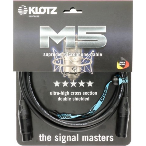 Klotz M5 supreme mikrofonkábel dupla árnyékolással és Klotz XLR-rel - 0,6m