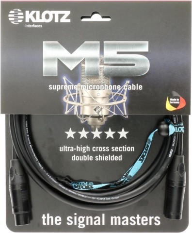 Klotz M5 supreme mikrofon kábel dupla árnyékolással és Klotz XLR-rel - 2m