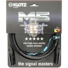 Klotz M5 supreme mikrofonkábel dupla árnyékolással és Klotz XLR-rel - 5m
