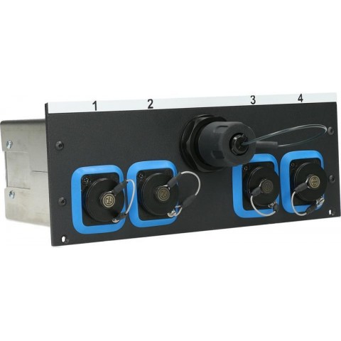 Klotz SmartBeam OCTO és 4x opticalCON DUO - 42 TE MIS száloptikai elosztó - single-mode