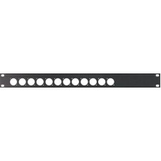Klotz 19"-os MIS zárópanel - 1 RU 3 x MIS-T modulhoz