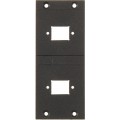 Klotz 7 HP rögzítőlemez 19"-os MIS modulkeretekhez előfúrás 2 x LC duplex csatolóhoz