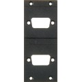 Klotz 7 HP rögzítőlemez 19"-os MIS modulkeretekhez előfúrás 2 x D-Sub 9p/15p (HD) számára