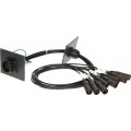 Klotz 8 csatornás RMP patch modul - 21 HP RMP 25p papa - 8 x XLR 3p papa - 1,5m