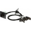 Klotz 8 csatornás RMP patch modul - 21 HP RMP 25p papa - 8 x XLR 3p mama - 0,8m