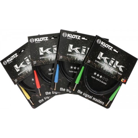 Klotz 10 darabos pro műszer kábel készlet színes hüvelyekkel - 4,5m