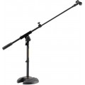 Hercules Mikrofonállvány, fix 440 mm, alacsony, kerek talpas, 440-800 mm állítható gém