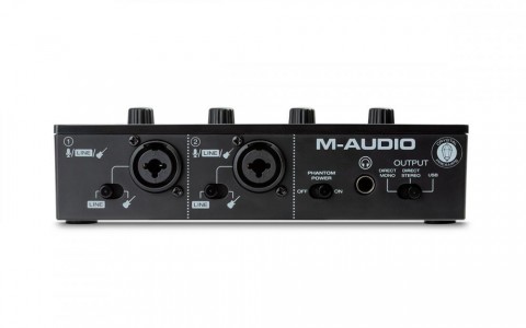 M-Audio interfész 2-be/2-ki 16-bit/48 KHz USB +48V