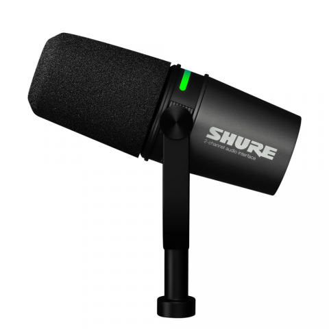 SHURE MOTIV digitális okos mikrofon és interfész XLR-Jack bemenet fekete