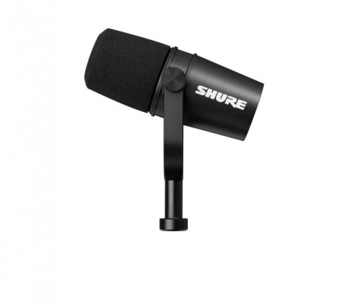 SHURE podcast mikrofon dinamikus XLR kimenet fekete