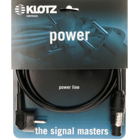 Klotz flexibilis H05VV-F tábkábel 3G 1,5 mm² Schuko 90° - powerCON TRUE1 - 1,5m