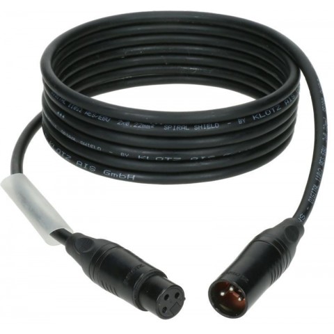 Klotz OT2000 ultra flexibilis AES és DMX kábel XLR 3p mama/papa fekete Klotz csatlakozók - 15m