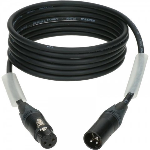Klotz OT2000 ultra flexibilis AES és DMX kábel XLR 3p mama/papa fekete Neutrik csatlakozó - 20m